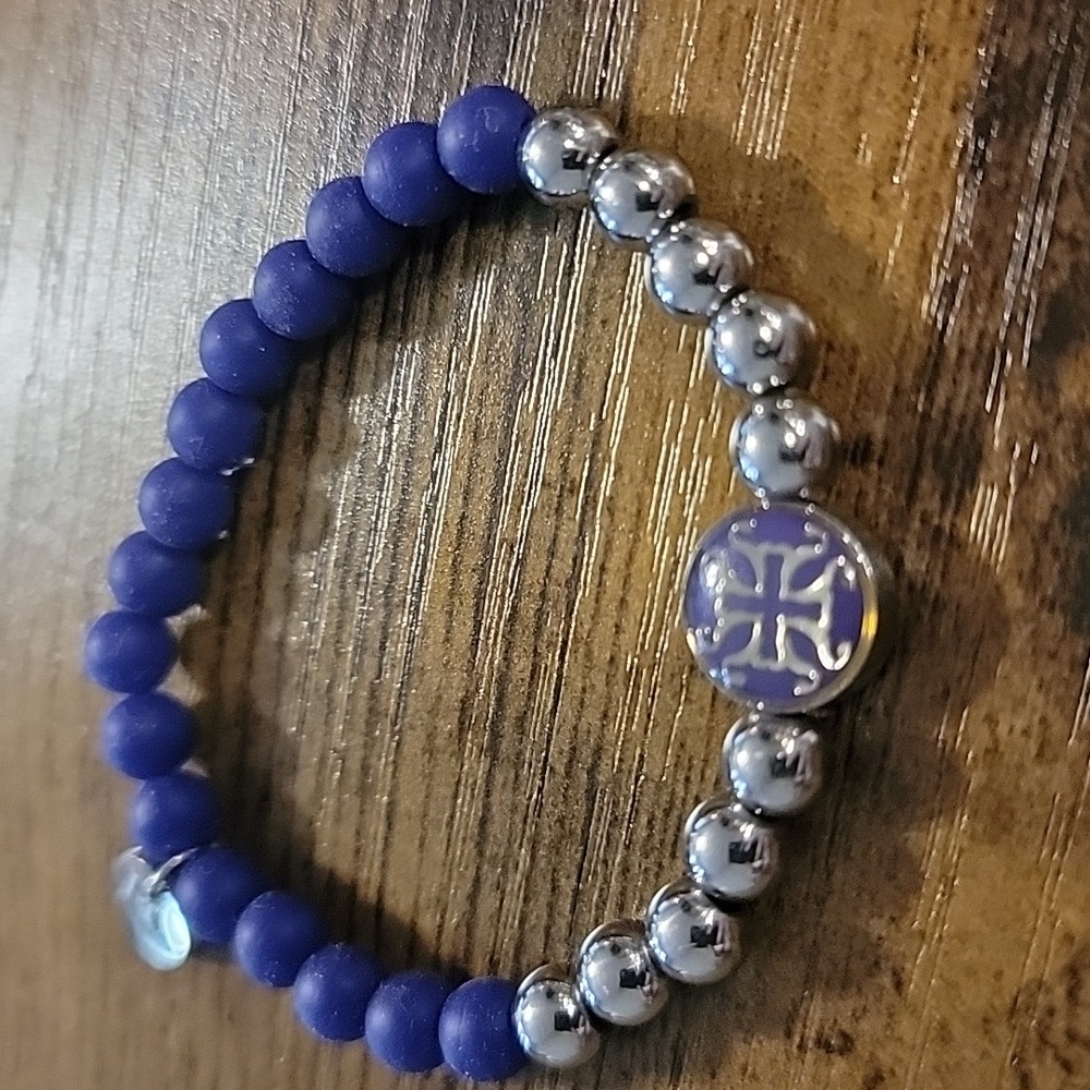 Purple & silver